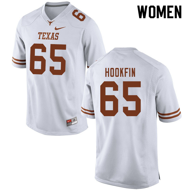 Women #65 Isaiah Hookfin Texas Longhorns College Football Jerseys Sale-White